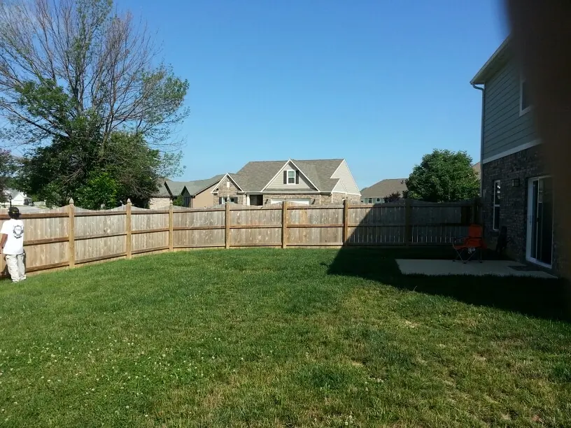 Before Guy Painting Fence Staining