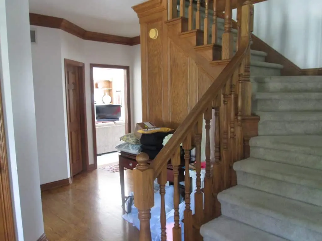 Before photo — Guy Painting Wood Trim