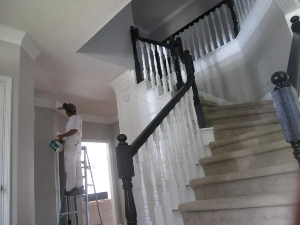 After photo — Guy Painting Wood Trim