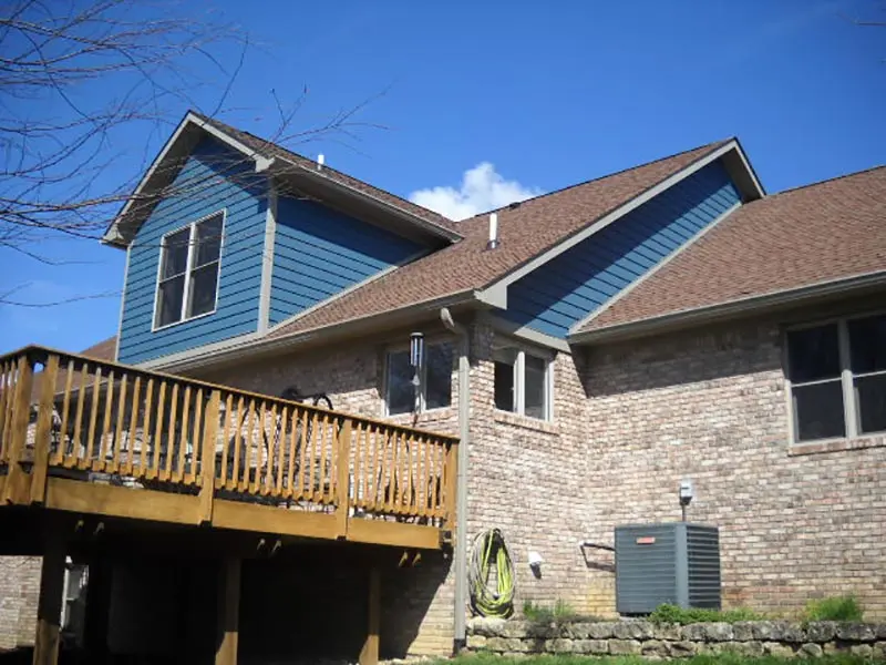 Greenfield, Indiana, exterior painting before and after.