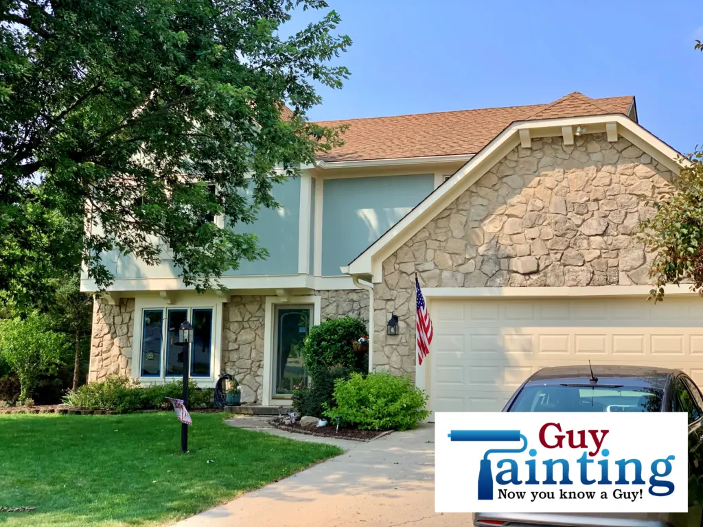 Exterior Home Painting in Indianapolis - House painted in Sherwin Willians Escape Gray