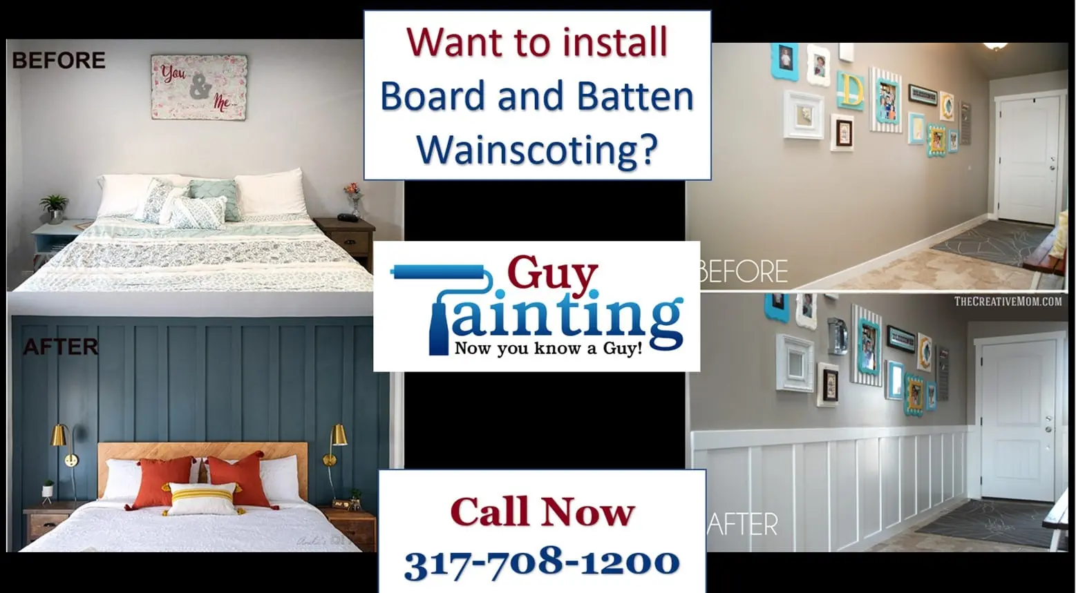 Project photo — Board-and-Batten or Wainscoting Trim Installation